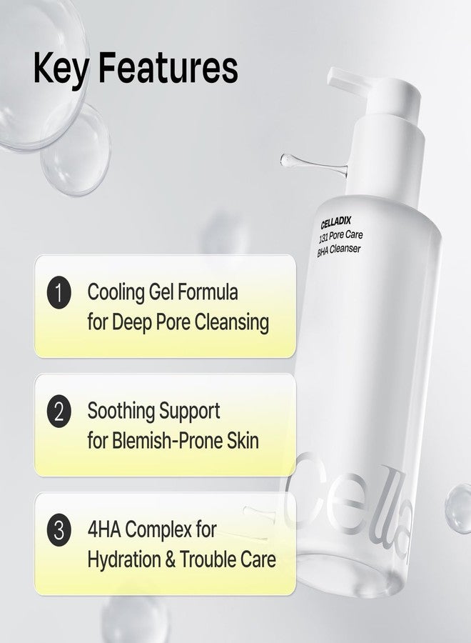 Celladix 131 Pore Care BHA Gel Cleanser, Gentle Daily Face Wash for Oily, Sensitive & Acne-Prone Skin, Pore Minimizer with 10% 4HA Complex, Hydrating Deep Cleanse, Korean Skincare, 6.76 Fl Oz - Image 2
